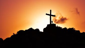 Cross Hill orange Sunset