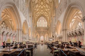 interior of a Wells cathedral