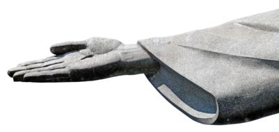 open hand, christ of the redeemer statue detail, Brazil, Rio de Janeiro