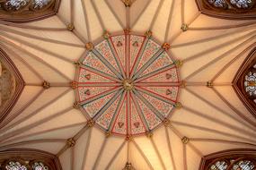 Beautiful and colorful, decorated York Minster Chapter House