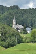 little church at forest, Austria, Gosau