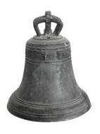 big gray bell on white background