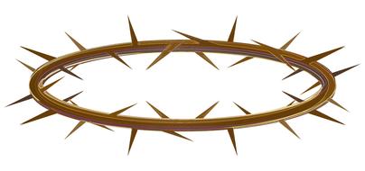 graphic lent crown of thorns drawing