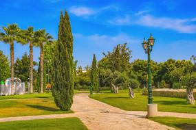 photo of the park area near the Church of Angeloktisti, Cyprus