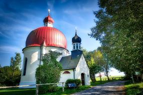 orthodox chapel at summer in germany, bavaria