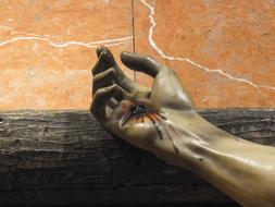 Christ Nails Stigmata statue