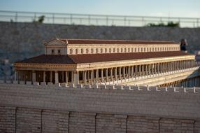 Herod's Temple model in Holyland Model of Jerusalem, detail