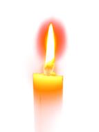 burning candle drawing