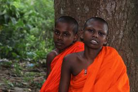 photo of two Buddhist children in Sri Lanka