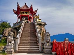 Temple red China