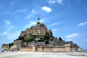 Beautiful landscape of the Saint Michelle on the hill in France