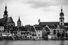 cityscape near the river in Kitzingen