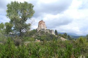 church tower on a rock in georgia