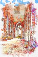 medieval old church
