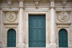 Church Facade Door in Rome