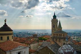 old town architecture and cathedral tower