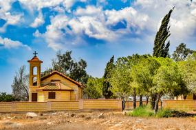 small fenced church, cyprus, dasaki achnas