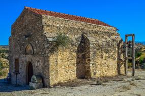 stone chapel in Ayia Elissavet, Cyprus
