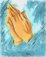 hands in prayer as an illustration