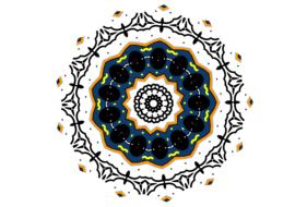 Colorful mandala drawing on white background
