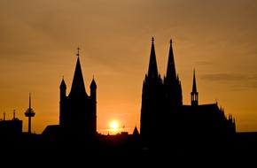 Cologne Cathedral Dom at sunset