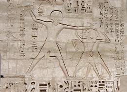 Egypt Thebes Medinet as a drawing