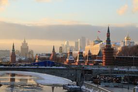 River at The Sunset in Moscow