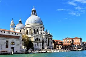 in the building of a church with domes in Italy