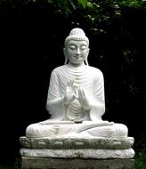 white marble Buddha statue