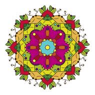 abstract colorful round ornament