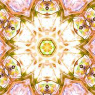 photo of a stained glass window in a Buddhist temple