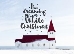 Church Xmas White drawing