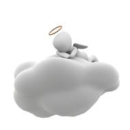 angel holy on the cloud as a 3D model