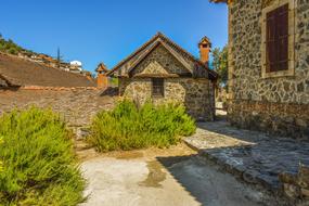 old stone monastery in Kalopanagiotes village, Cyprus