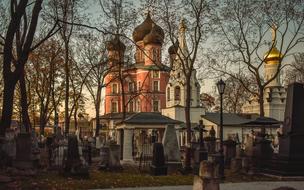 amazing Landscape of the Churches and cemetery