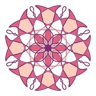 pink circle vector abstract drawing