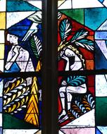 colorful stained glass Window of Church