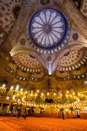 gold interior in a Muslim mosque in Istanbul