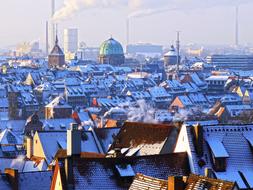 wintry Nuremberg, Germany