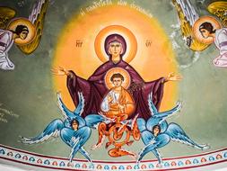 Virgin Mary Queen Of Heaven drawing