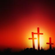 sunset sunrise crucifixion