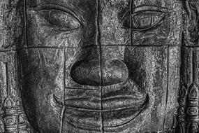 black face antique african sculpture