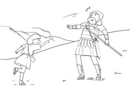 biblical story, David and Goliath