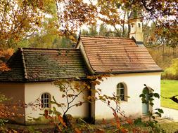 historical Chapel at autumn, germany, bavaria