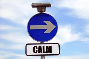 Blue sign calm