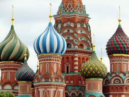 Beautiful colorful Saint Basil's Cathedral in Moscow