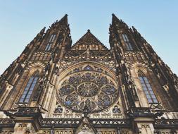 church with a gothic facade in prague