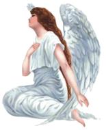 vintage drawing of an angel