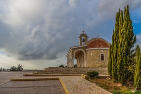 beautiful Church Landscape Cypress