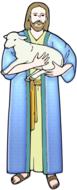 jesus christ sheep drawing